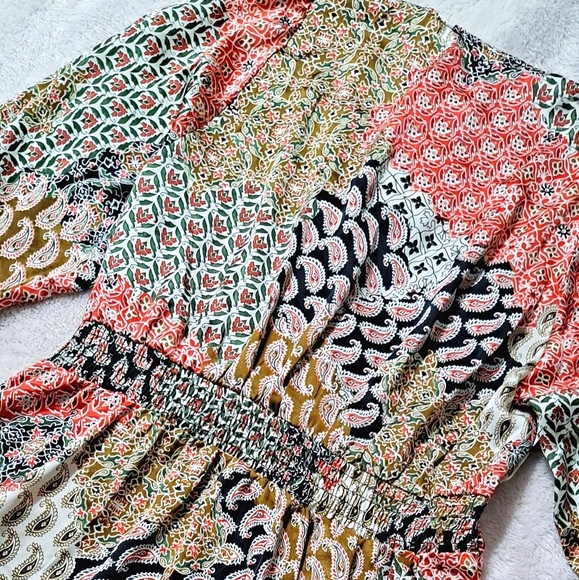 Zara~ Paisley Silk Mini Dress - Picture 8 of 10